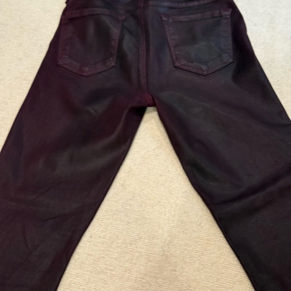 J brand LEATHER Women's Burgundy Jeans - Picture 5 of 5